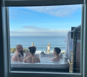 morning hot tub coffee 